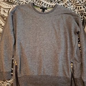 Forever 21 grey long sleeve with zippers
